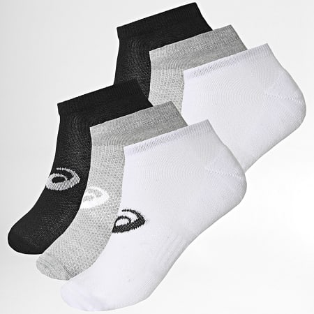 Asics - Pack de 6 pares de calcetines 3033C301 Negro Blanco Gris Jaspeado