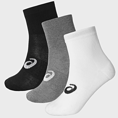 Asics - Lot De 3 Paires De Chaussettes 3033C299 Noir Blanc Gris Chiné