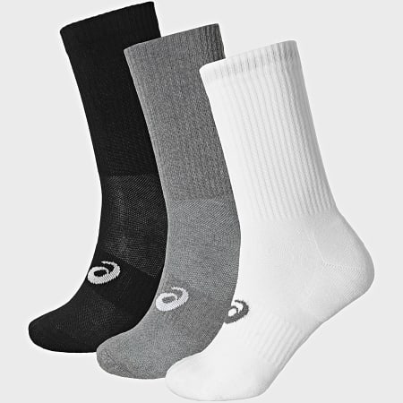 Asics - Lot De 3 Paires De Chaussettes 3033C298 Noir Blanc Gris Chiné