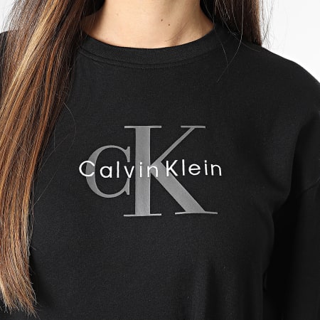 Calvin Klein - Robe Manches Longues Femme 224G Noir