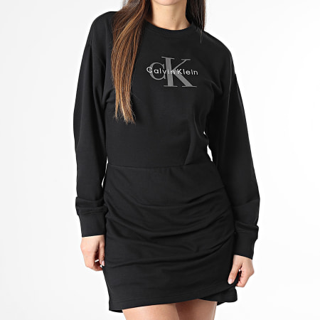 Calvin Klein - Robe Manches Longues Femme 224G Noir