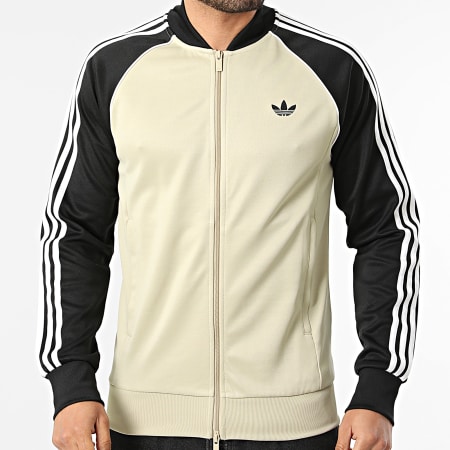 Adidas Originals - Veste Zippée A Bandes KE7963 Beige Noir