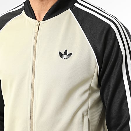 Adidas Originals - Veste Zippée A Bandes KE7963 Beige Noir