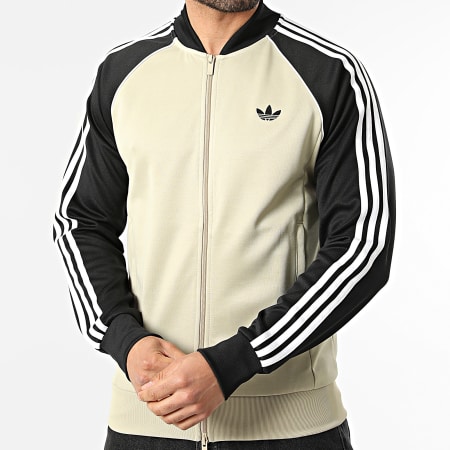 Adidas Originals - Veste Zippée A Bandes KE7963 Beige Noir