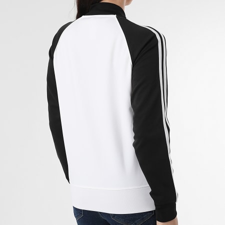 Adidas Originals - Veste Zippée A Bandes Femme SST TT KD3781 Blanc Noir