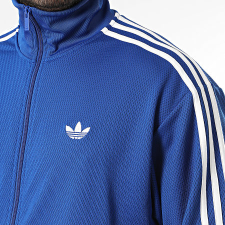 Adidas Originals - Veste Zippée A Bandes Firebird TT KE0790 Bleu Roi Blanc