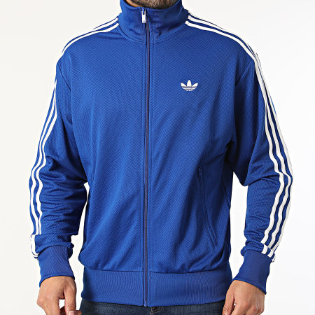 Adidas Originals - Veste Zippée A Bandes Firebird TT KE0790 Bleu Roi Blanc
