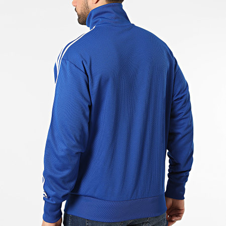Adidas Originals - Veste Zippée A Bandes Firebird TT KE0790 Bleu Roi Blanc