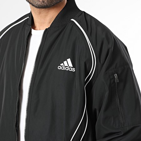 Adidas Sportswear - Veste Bomber Zippée Teamgeist KC8358 Noir Blanc