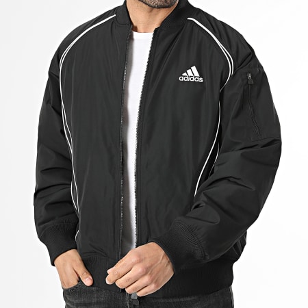 Adidas Sportswear - Veste Bomber Zippée Teamgeist KC8358 Noir Blanc