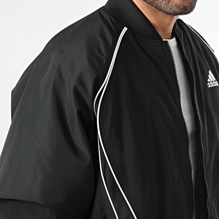 Adidas Sportswear - Veste Bomber Zippée Teamgeist KC8358 Noir Blanc