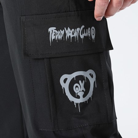 Teddy Yacht Club - Pantalon Cargo Simple Andrew Noir Gris