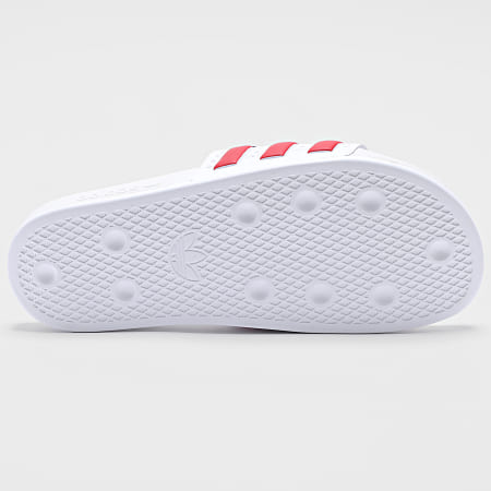 Adidas Originals - Claquettes Adilette IH6877 Blanc Noir Rouge