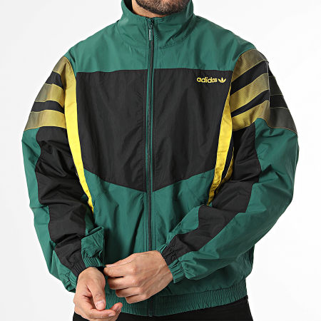 Adidas Originals - Veste Zippée A Bandes Santiago TT KS8325 Noir Vert