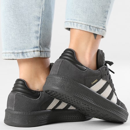 Adidas Originals - Zapatillas Mujer Sambae XLG J JP9521 Utility Negro Chalk Perla