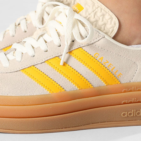 Adidas Originals - Baskets Femme Gazelle Bold J IH6458 Wonder White Crew Yellow Gum 1
