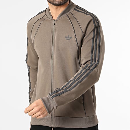 Adidas Originals - Veste Zippée A Bandes SST 2.0 KD5838 Marron