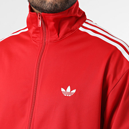Adidas Originals - Veste Zippée A Bandes Firebird KD8307 Rouge Blanc