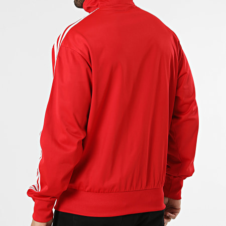 Adidas Originals - Veste Zippée A Bandes Firebird KD8307 Rouge Blanc