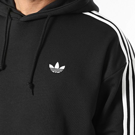 Adidas Originals - Sweat Capuche A Bandes 3 Stripes KE0422 Noir