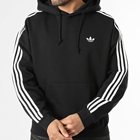 Adidas Originals - Sweat Capuche A Bandes 3 Stripes KE0422 Noir