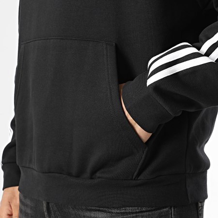 Adidas Originals - Sweat Capuche A Bandes 3 Stripes KE0422 Noir