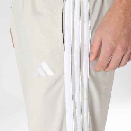 Adidas Sportswear - Pantalon Jogging A Bandes 3 Stripes KC1379 Beige Blanc