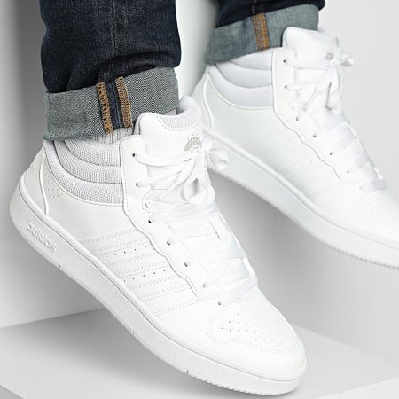 Adidas Sportswear - Baskets Montantes Hoops Mid Classic KI1033 Cloud White Grey Two