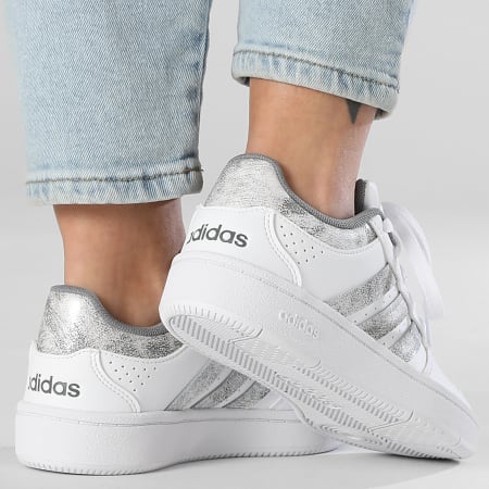 Adidas Sportswear - Baskets Femme Hoops Classic W KI1099 Footwear White Grey Three