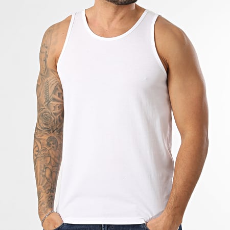 Jack And Jones - Lot De 3 Débardeurs Organic Basic Blanc Noir Bleu Marine