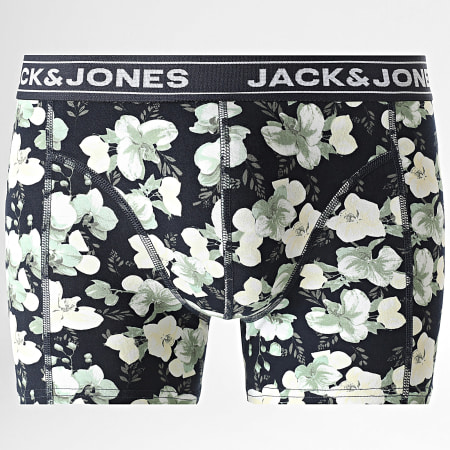 Jack And Jones - Lot De 3 Boxers Ray Flower Noir Bleu Marine Vert Jaune Floral