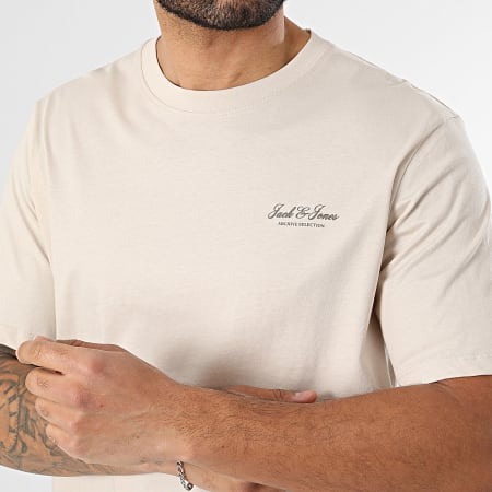 Jack And Jones - Ensemble Tee Shirt Et Pantalon Jogging Archive Graphic Beige