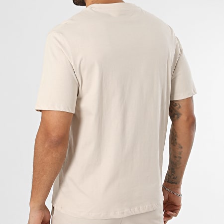 Jack And Jones - Ensemble Tee Shirt Et Pantalon Jogging Archive Graphic Beige