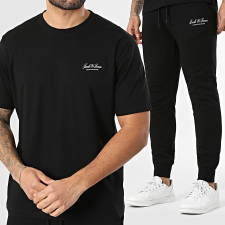 Jack And Jones - Ensemble Tee Shirt Et Pantalon Jogging Archive Graphic Noir