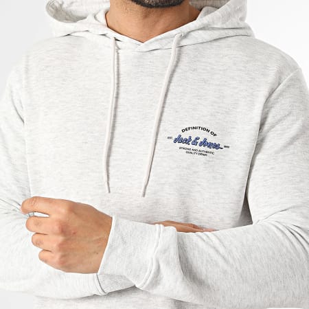 Jack And Jones - Lot De 2 Sweats Capuche Brandon Noir Gris Clair Chiné