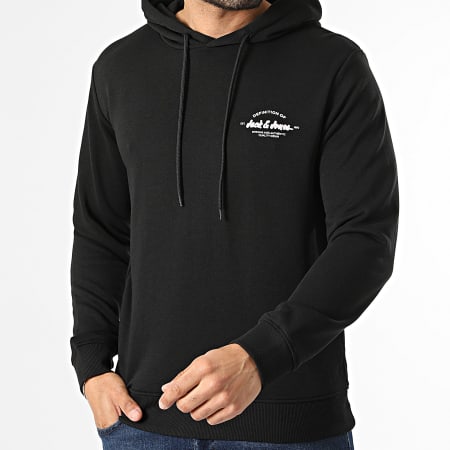 Jack And Jones - Lot De 2 Sweats Capuche Brandon Noir Gris Clair Chiné