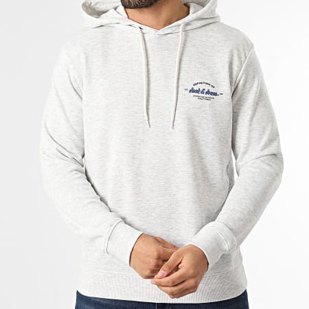 Jack And Jones - Lot De 2 Sweats Capuche Brandon Noir Gris Clair Chiné