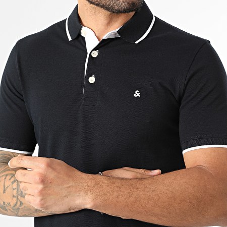 Jack And Jones - Polo Manches Courtes Paulos Bleu Marine Foncé