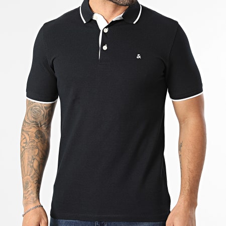Jack And Jones - Polo Manches Courtes Paulos Bleu Marine Foncé