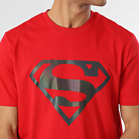 Superman - Tee Shirt Oversize Logo Rainbow Rouge