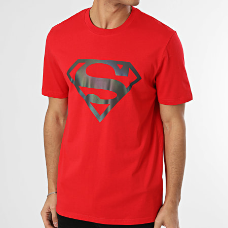 Superman - Tee Shirt Oversize Logo Rainbow Rouge