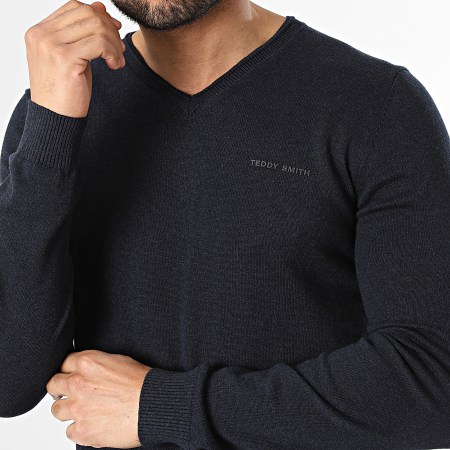 Teddy Smith - Trui V-hals Pulser 4 11518189D Gemêleerd Marineblauw