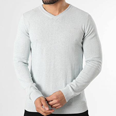 Teddy Smith - Trui V-hals Pulser 4 11518189D Lichtblauw Gemêleerd