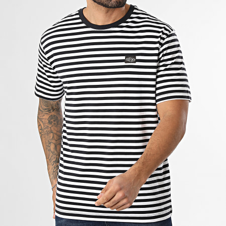 Teddy Smith - T-Shirt Gestreept Stry 11018170D Wit Donker Marine Blauw