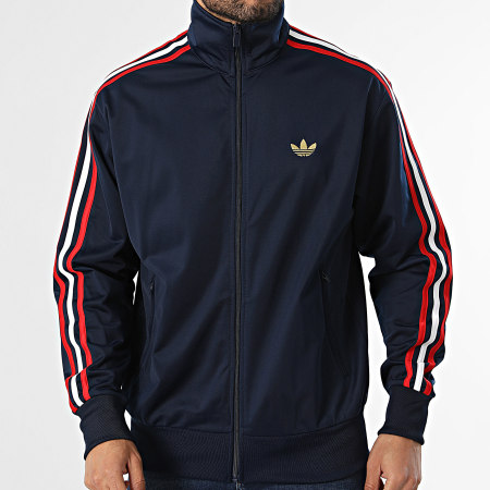 Adidas Originals - Veste Zippée A Bandes Firebird KD8341 Bleu Marine