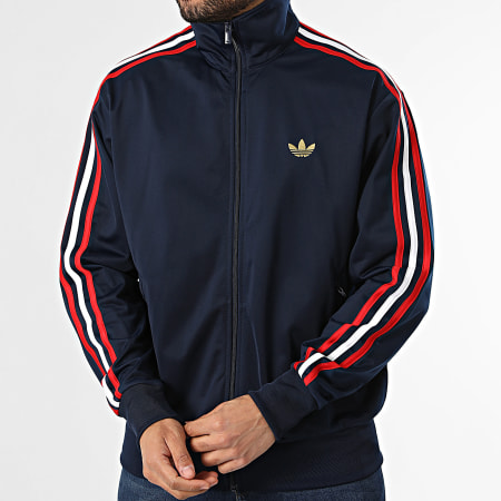 Adidas Originals - Veste Zippée A Bandes Firebird KD8341 Bleu Marine