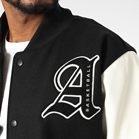 Adidas Originals - Veste Teddy Varsity KA9352 Noir Beige Clair