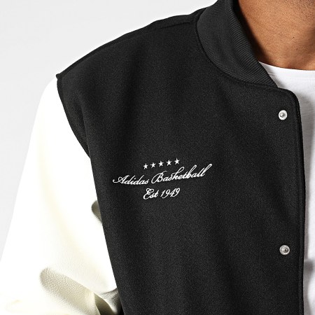 Adidas Originals - Veste Teddy Varsity KA9352 Noir Beige Clair