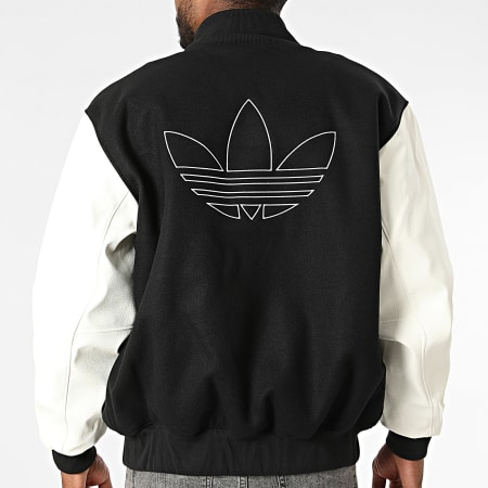 Adidas Originals - Veste Teddy Varsity KA9352 Noir Beige Clair