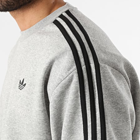 Adidas Originals - Sweat Crewneck A Bandes 3 Stripes KE2919 Gris Chiné